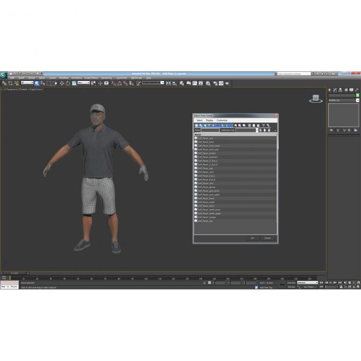 3D Golf Player 2 model