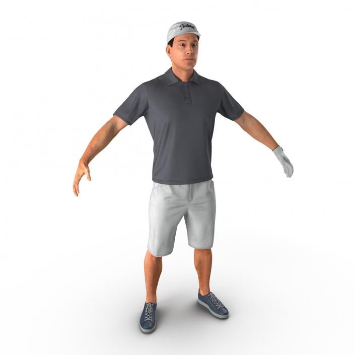 Golf Player 2 with Fur 3D