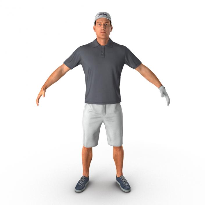 Golf Player 2 with Fur 3D