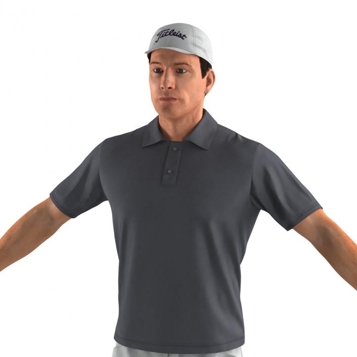 Golf Player 2 with Fur 3D