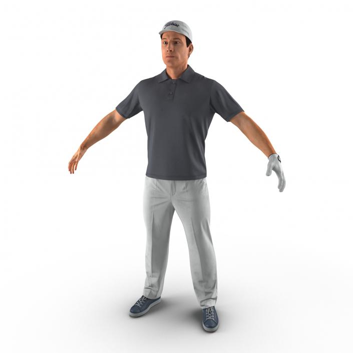 3D model Golf Player with Fur