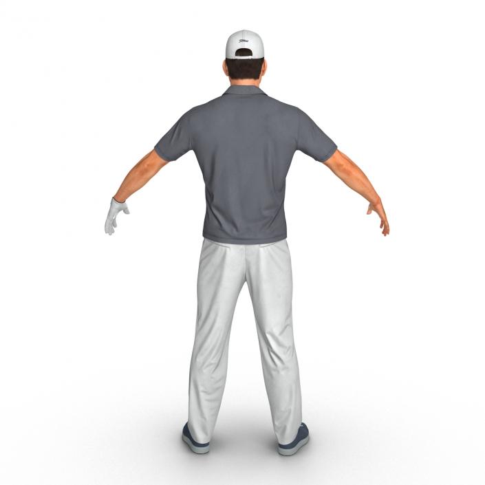 3D model Golf Player with Fur