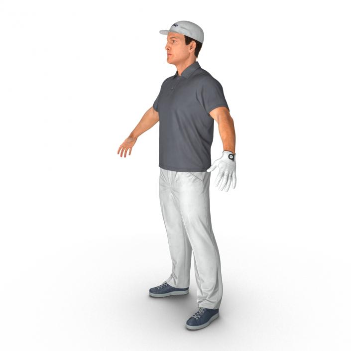 3D model Golf Player with Fur