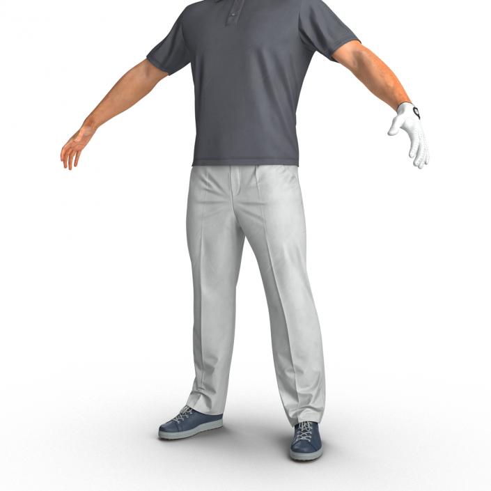 3D model Golf Player with Fur