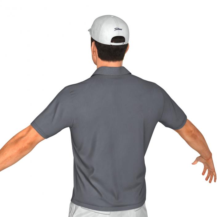 3D model Golf Player with Fur