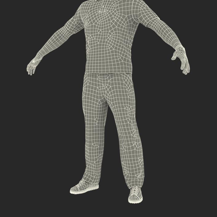 3D model Golf Player with Fur