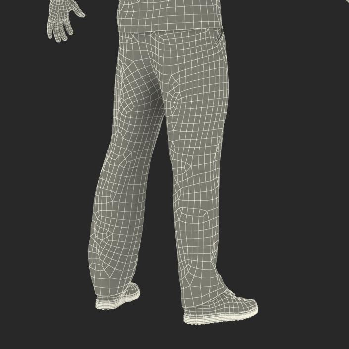 3D model Golf Player with Fur