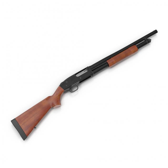 Shotgun Mossberg 500 Wooden 3D