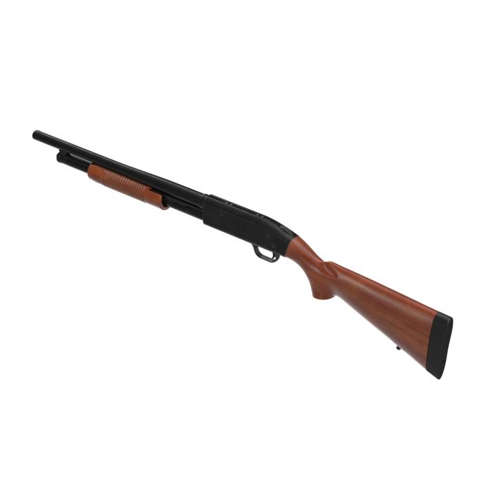 Shotgun Mossberg 500 Wooden 3D