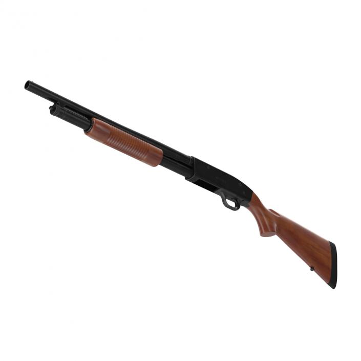 Shotgun Mossberg 500 Wooden 3D