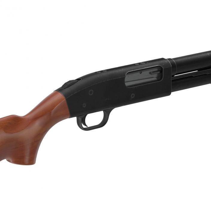 Shotgun Mossberg 500 Wooden 3D