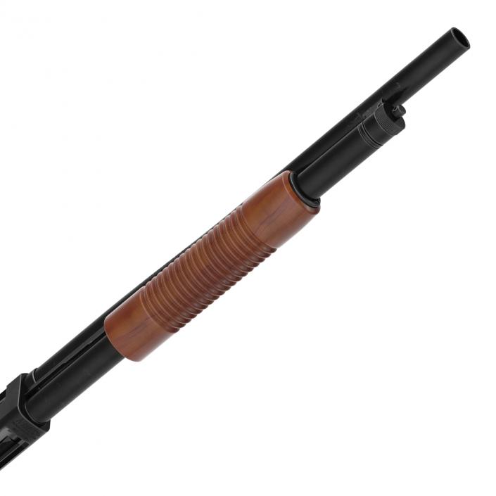 Shotgun Mossberg 500 Wooden 3D