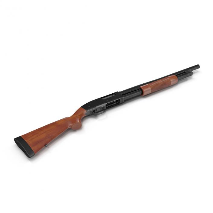 Shotgun Mossberg 500 Wooden 3D