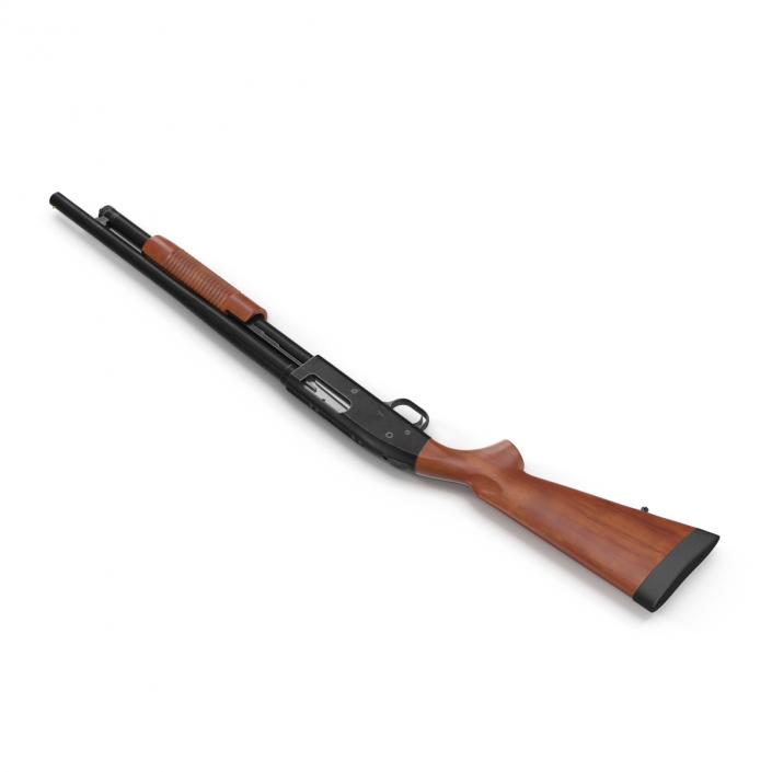 Shotgun Mossberg 500 Wooden 3D