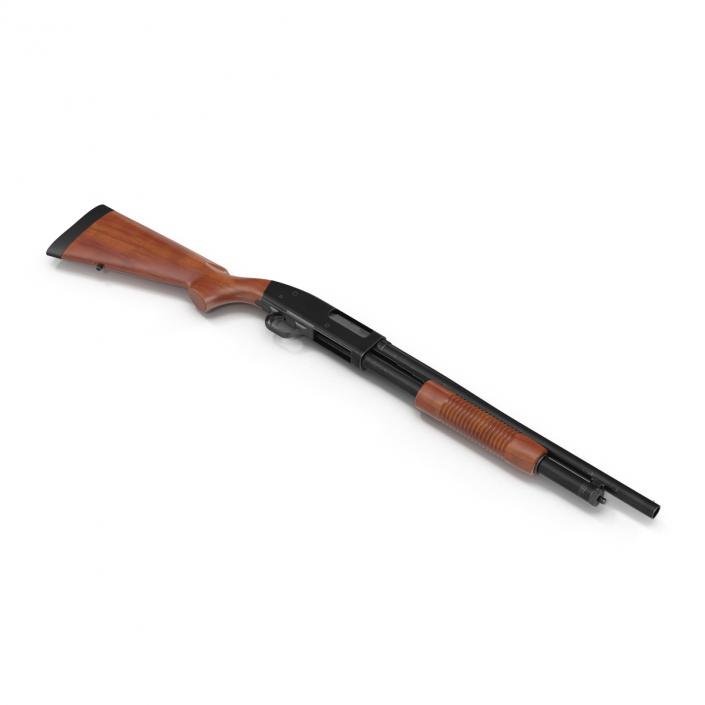 Shotgun Mossberg 500 Wooden 3D