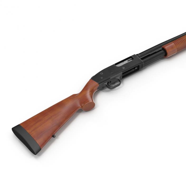 Shotgun Mossberg 500 Wooden 3D