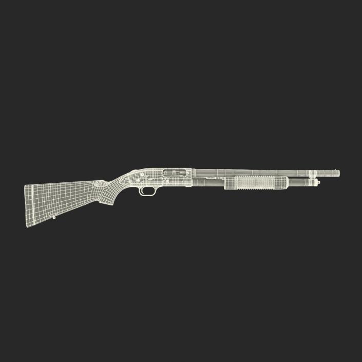 Shotgun Mossberg 500 Wooden 3D