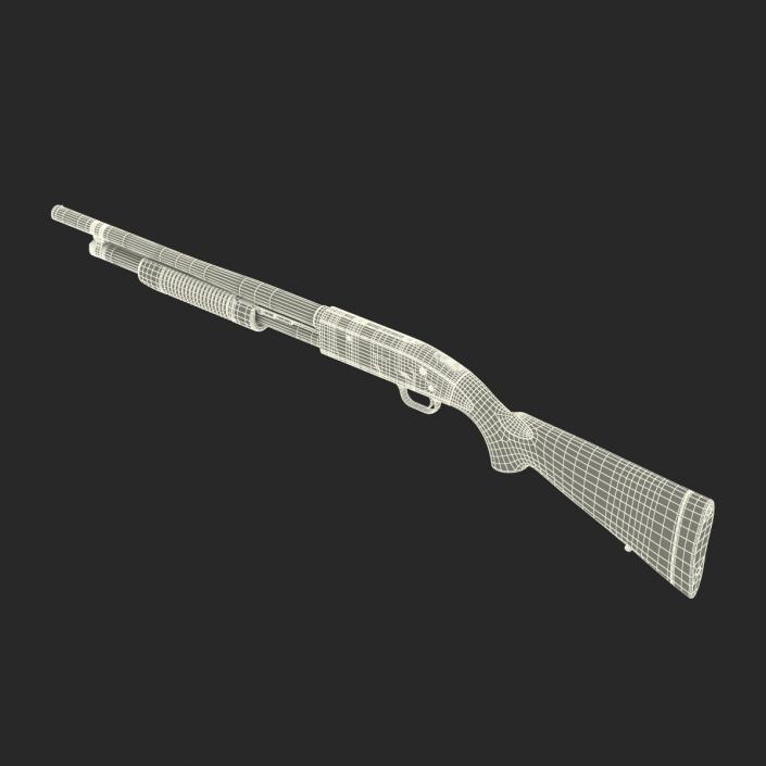 Shotgun Mossberg 500 Wooden 3D