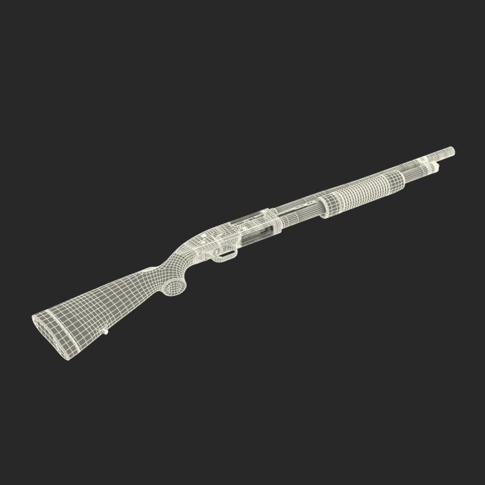 Shotgun Mossberg 500 Wooden 3D