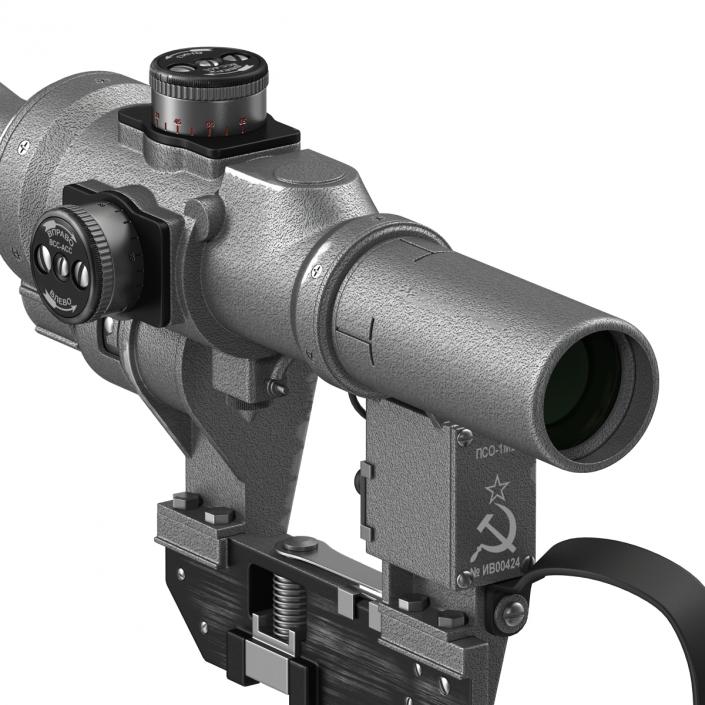 Russian Telescopic Sight PSO 1M2 3D