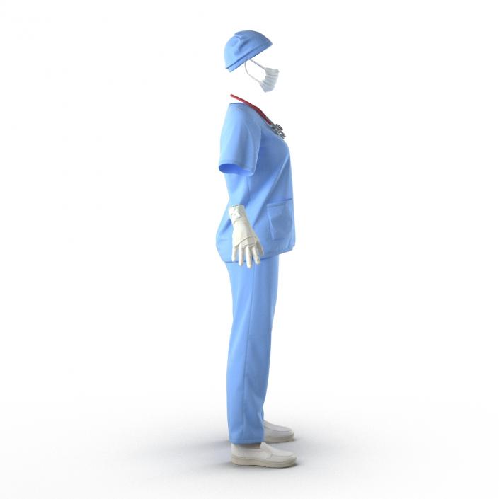 3D Female Surgeon Dress 15 model