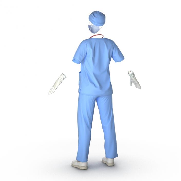 3D Female Surgeon Dress 15 model