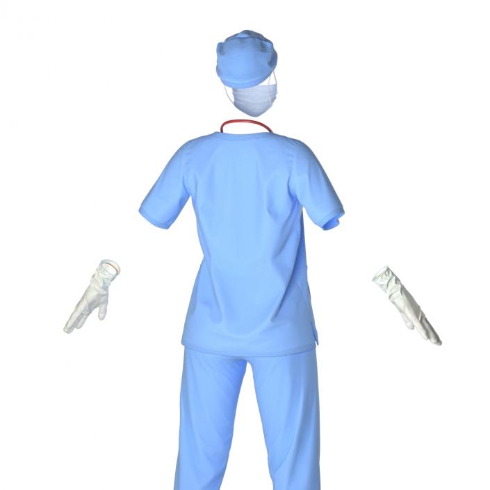 3D Female Surgeon Dress 15 model