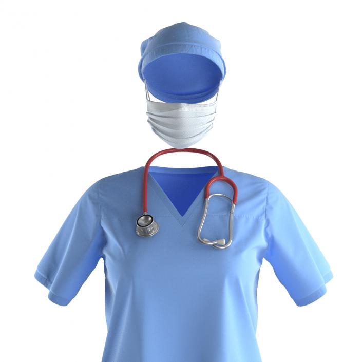 3D Female Surgeon Dress 15 model