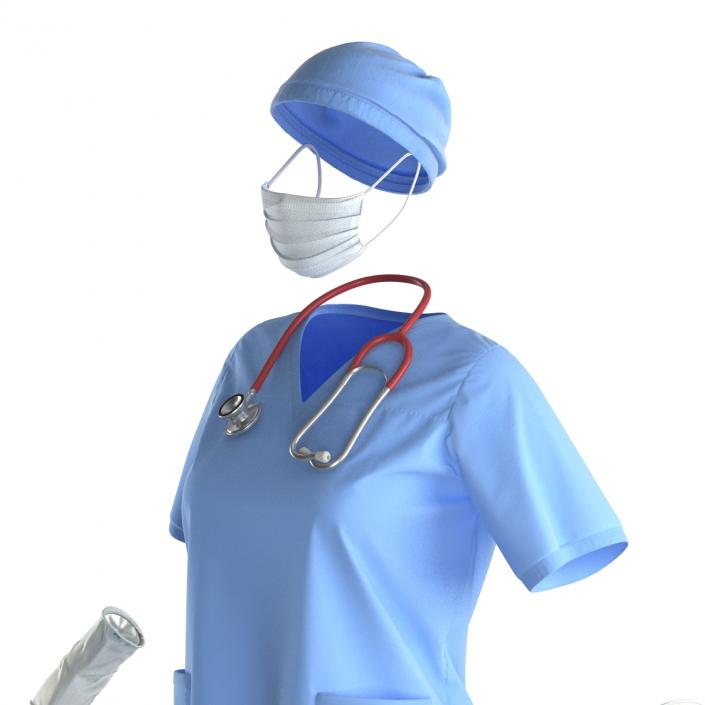 3D Female Surgeon Dress 15 model