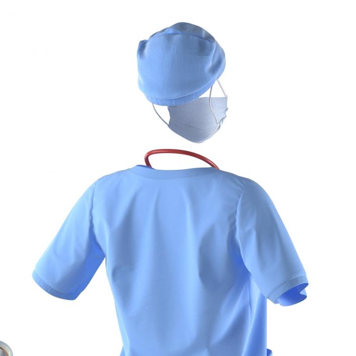 3D Female Surgeon Dress 15 model