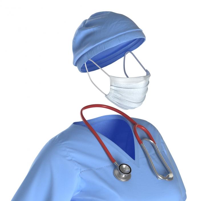 3D Female Surgeon Dress 15 model