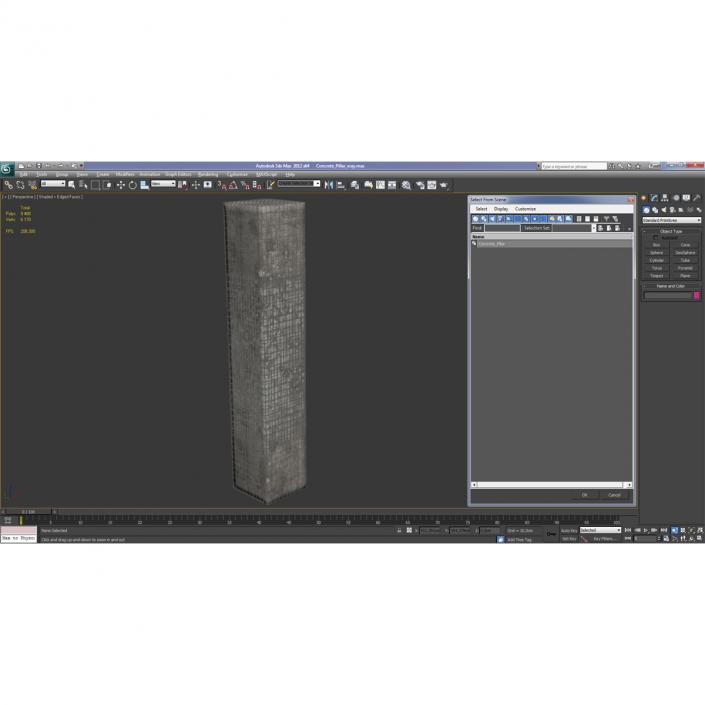 3D model Concrete Pillar