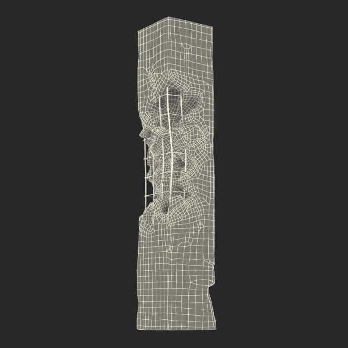 3D Concrete Pillar Damaged model