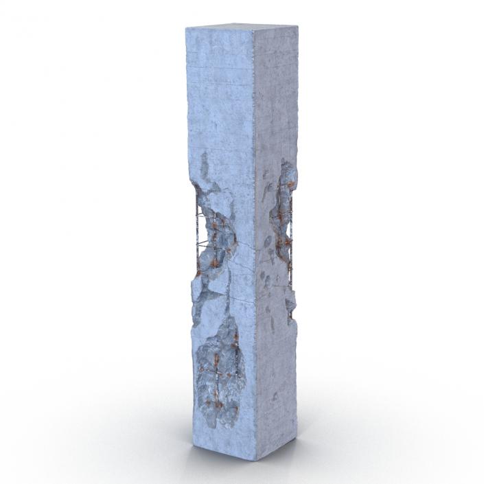 3D model Concrete Pillars Set