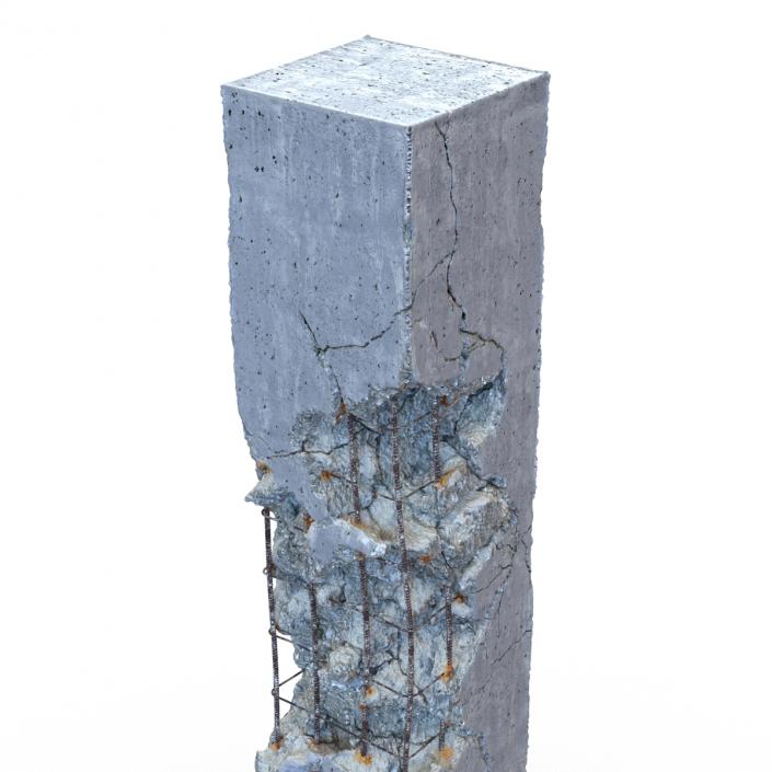 3D model Concrete Pillars Set