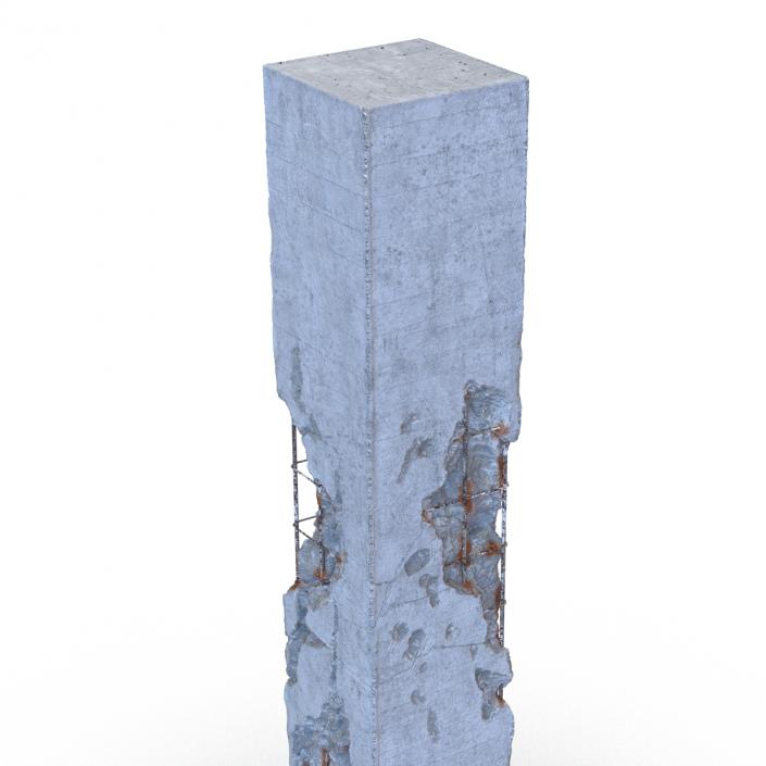 3D model Concrete Pillars Set