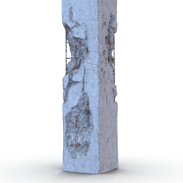 3D model Concrete Pillars Set