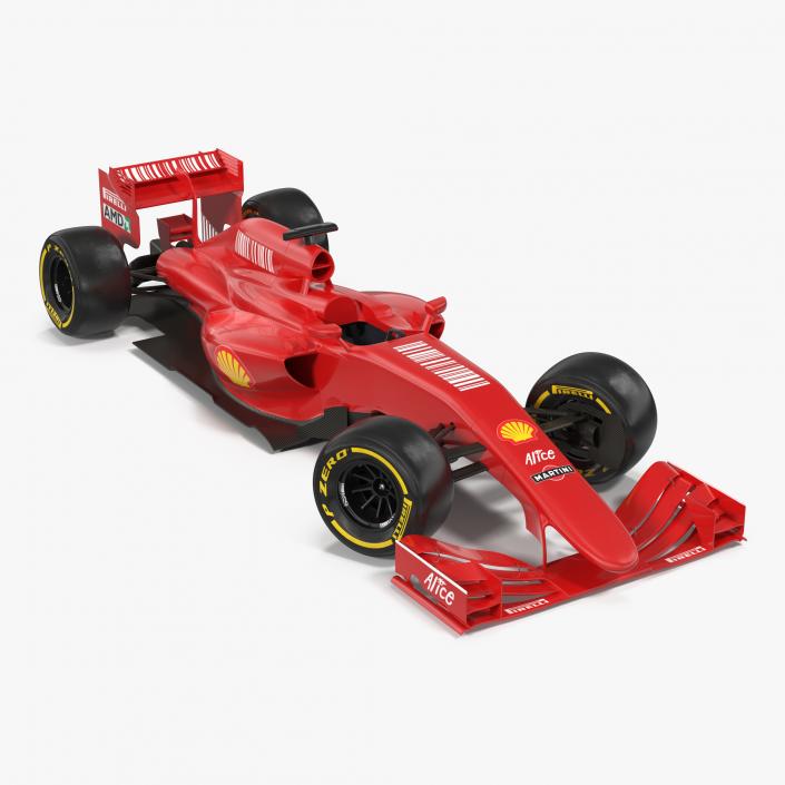 3D Formula One Car Rigged Red