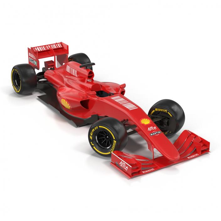 3D Formula One Car Rigged Red