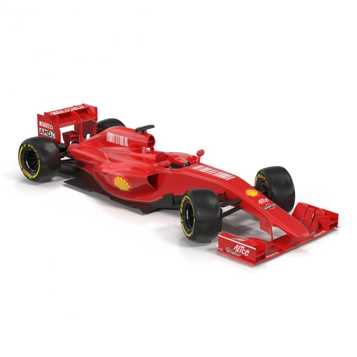 3D Formula One Car Rigged Red