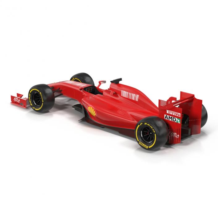 3D Formula One Car Rigged Red