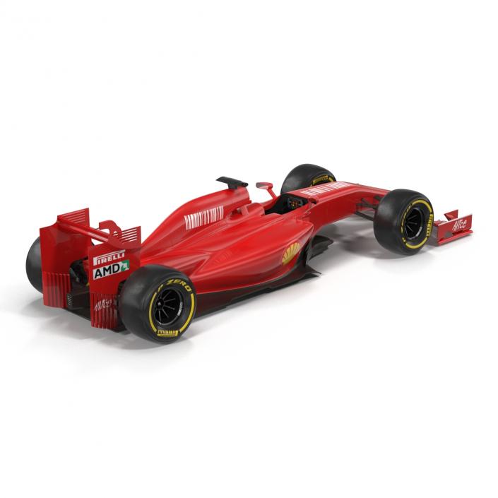 3D Formula One Car Rigged Red