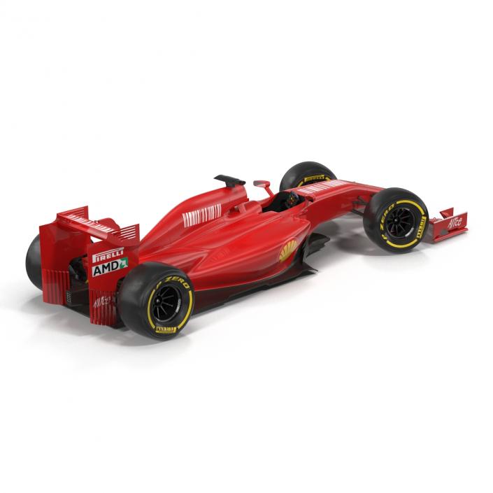 3D Formula One Car Rigged Red