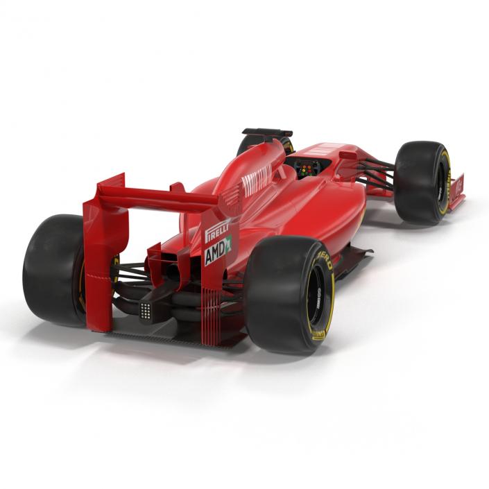 3D Formula One Car Rigged Red