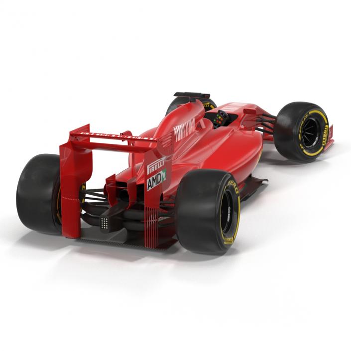 3D Formula One Car Rigged Red