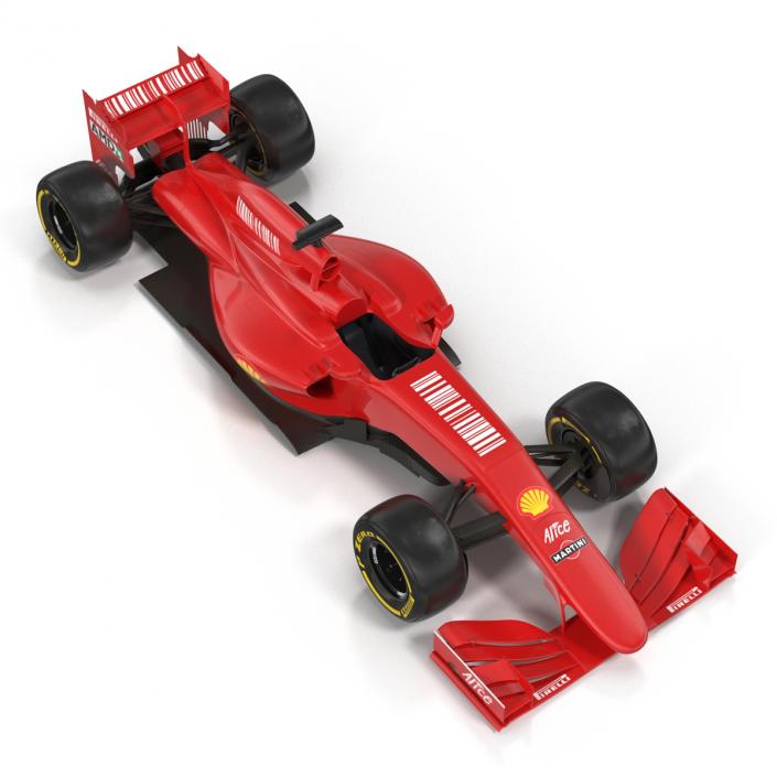 3D Formula One Car Rigged Red