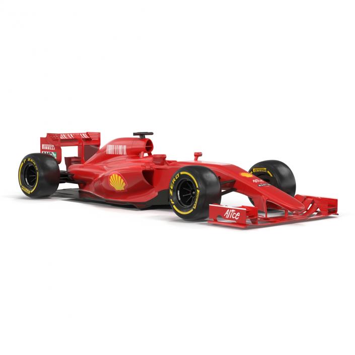 3D Formula One Car Rigged Red