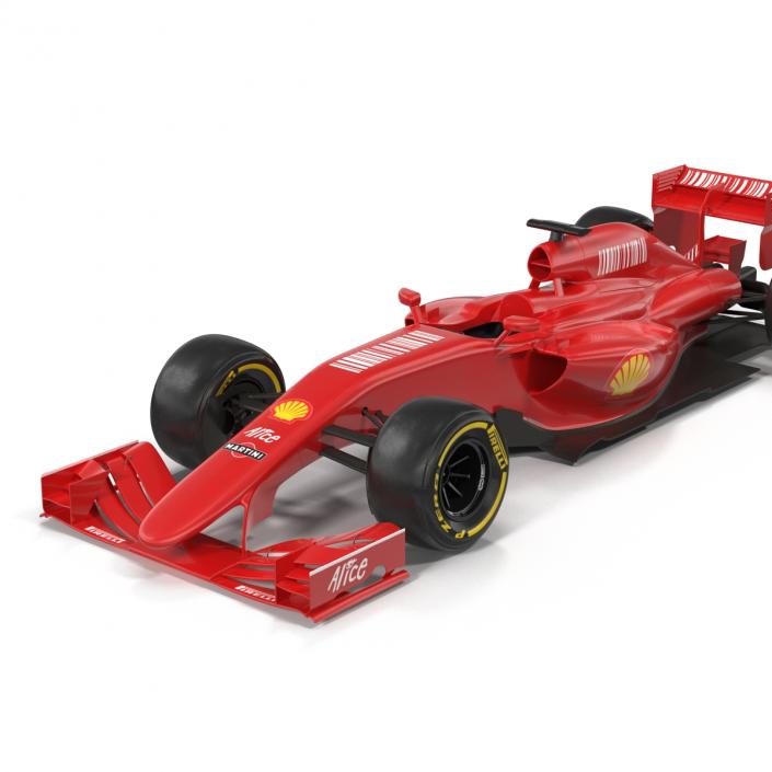 3D Formula One Car Rigged Red