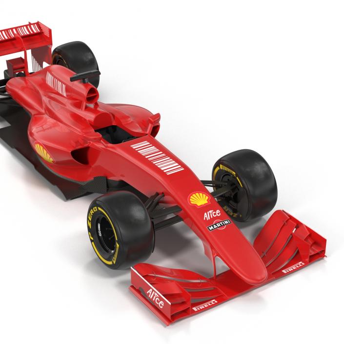 3D Formula One Car Rigged Red