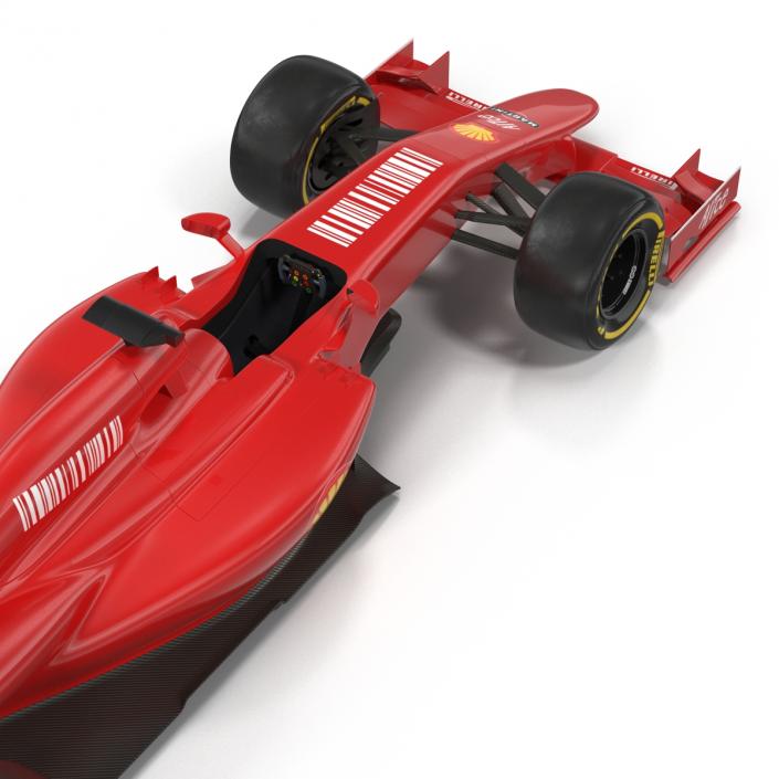 3D Formula One Car Rigged Red